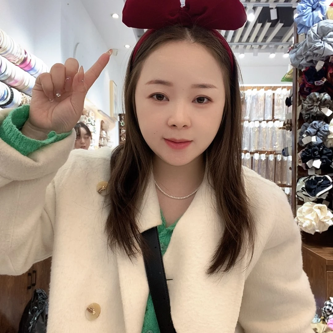 布艺铁合金酒红蝴蝶结发箍