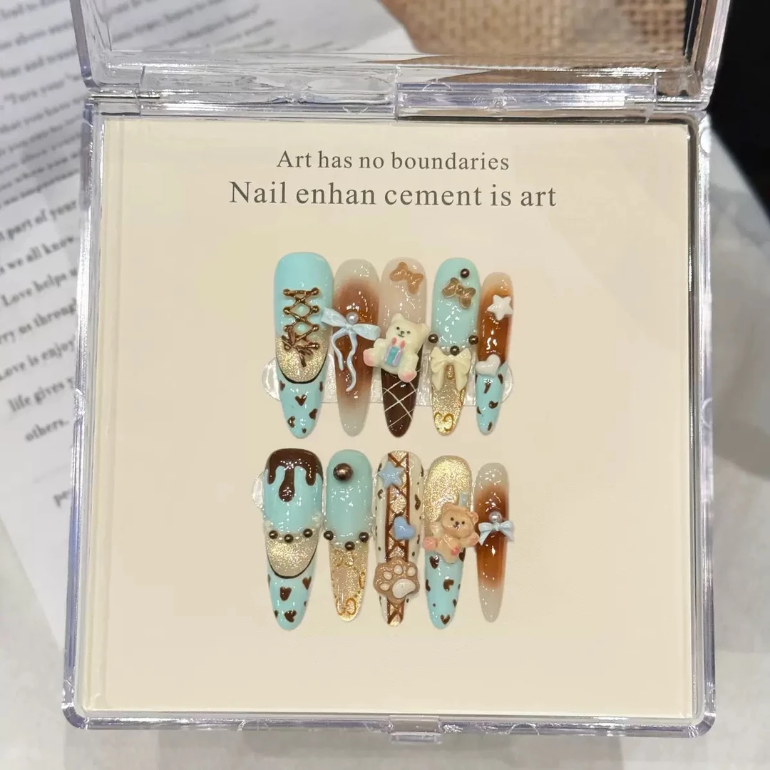 【茹茹运费补贴】新款(K9钻)合集纯手工穿戴甲显白款穿戴甲