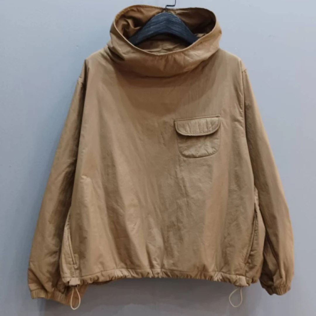 《海津洋》纯色机器猫连帽领棉服秋冬时尚宽松休闲潮流保暖棉衣