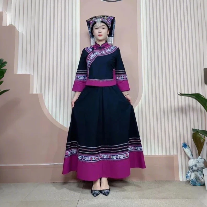 GOXEOU/格希欧布依族壮族少数民族服饰国风传统套装裙子a0kc1-a16