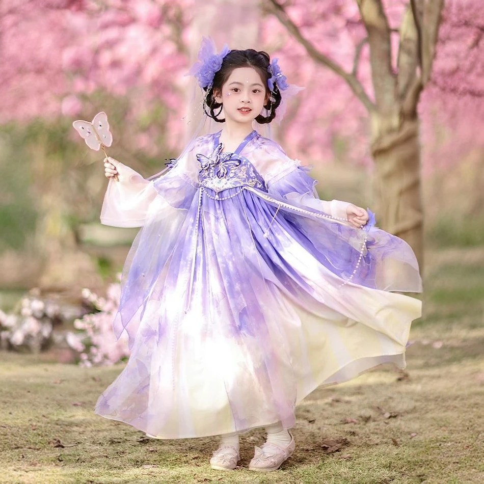 【陈思晨】汉服女童春秋儿童2025新款国风唐装春装女孩古风超仙汉服