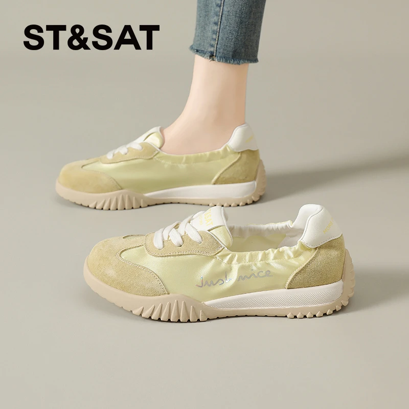 星期六芭蕾德训鞋女款2025夏季新款厚底一脚蹬休闲薄款透气阿甘鞋