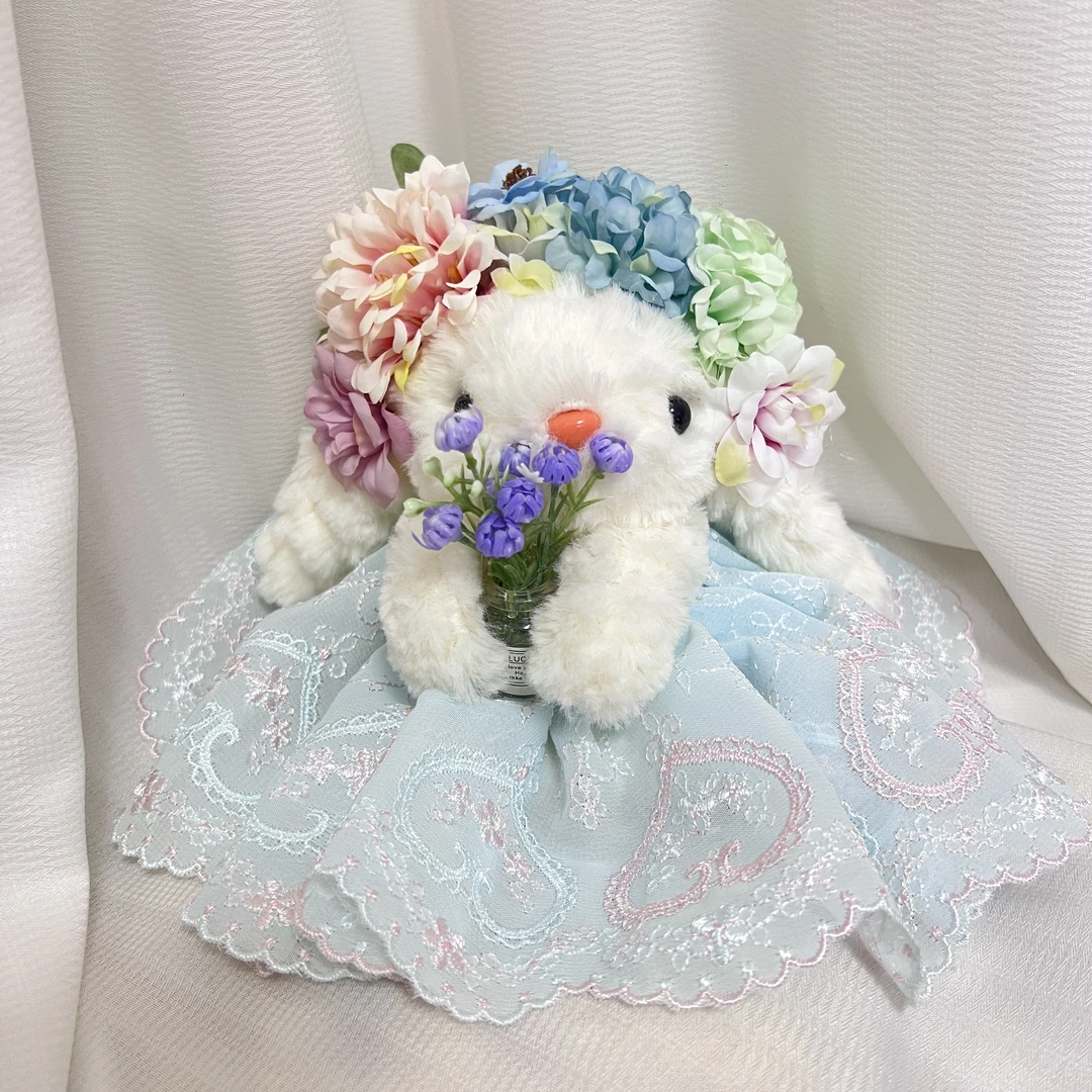 （定制专拍）八岁家手作兔兔包挂定制户外包包挂件玩偶毛绒书包挂件