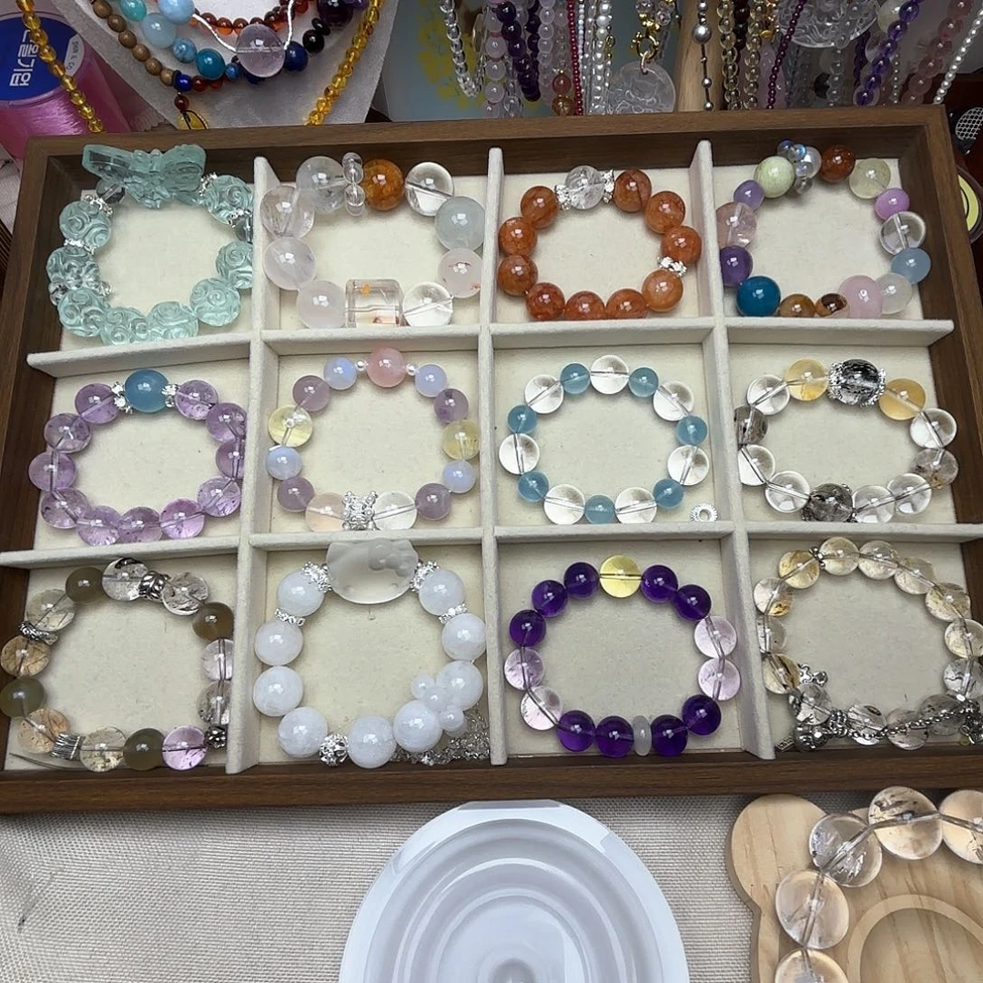 烟晶手链银S925镶嵌