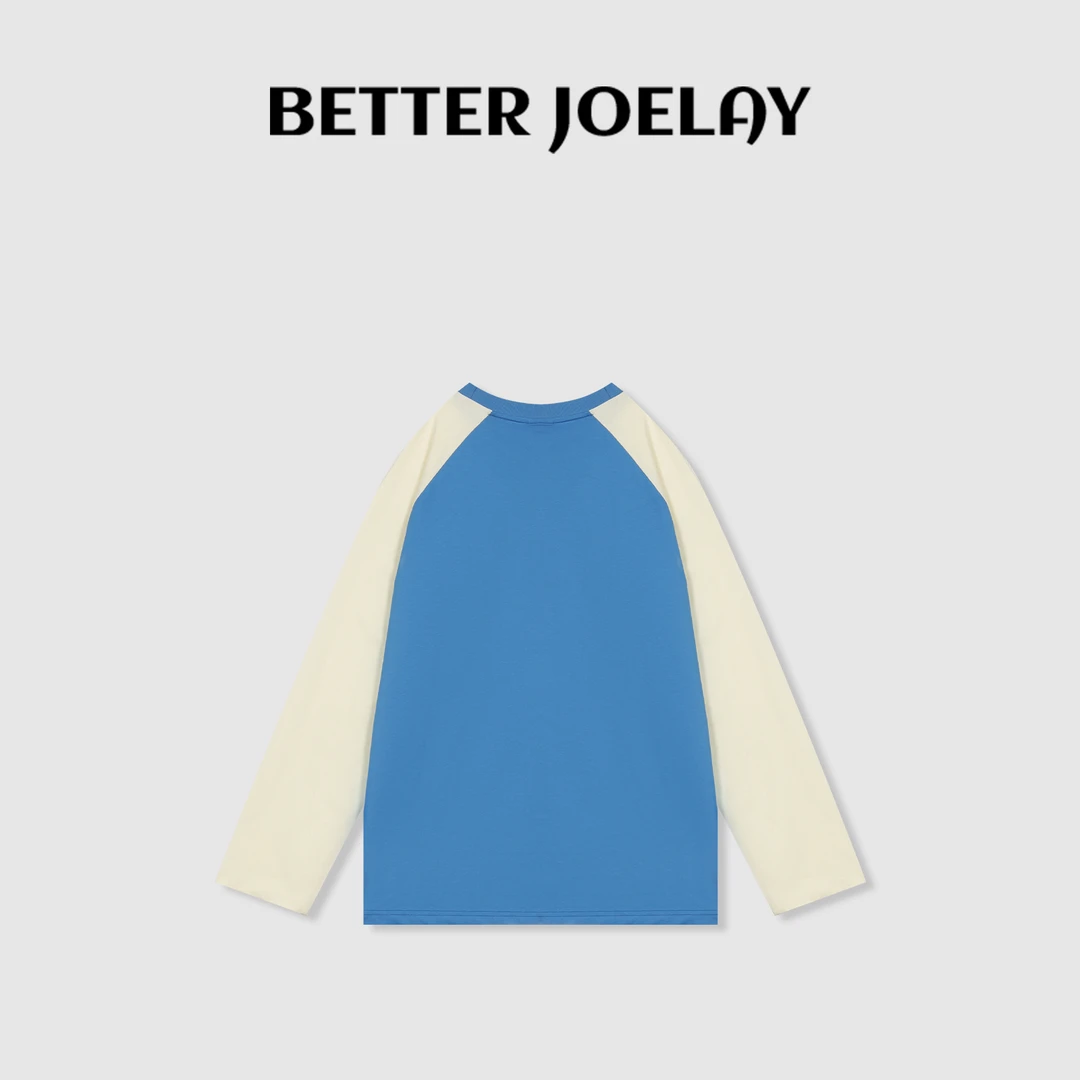 BETTERJOELAY -【清爽西海岸】百搭插肩T恤长袖休闲圆领通勤KH1712