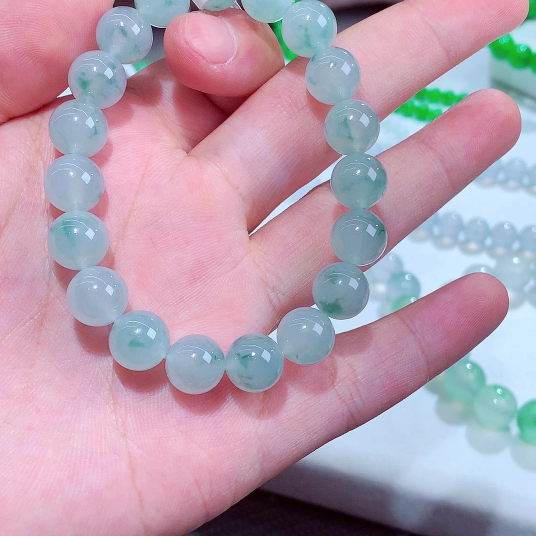 手链翡翠未镶嵌卡10mm