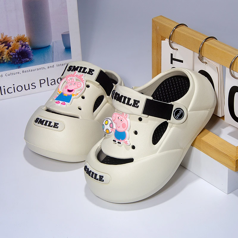 Peppapig/小猪佩奇洞洞鞋女童拖鞋2-12岁拖鞋时尚潮款凉拖鞋防滑
