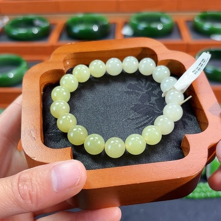 和田玉未镶嵌手链10mm