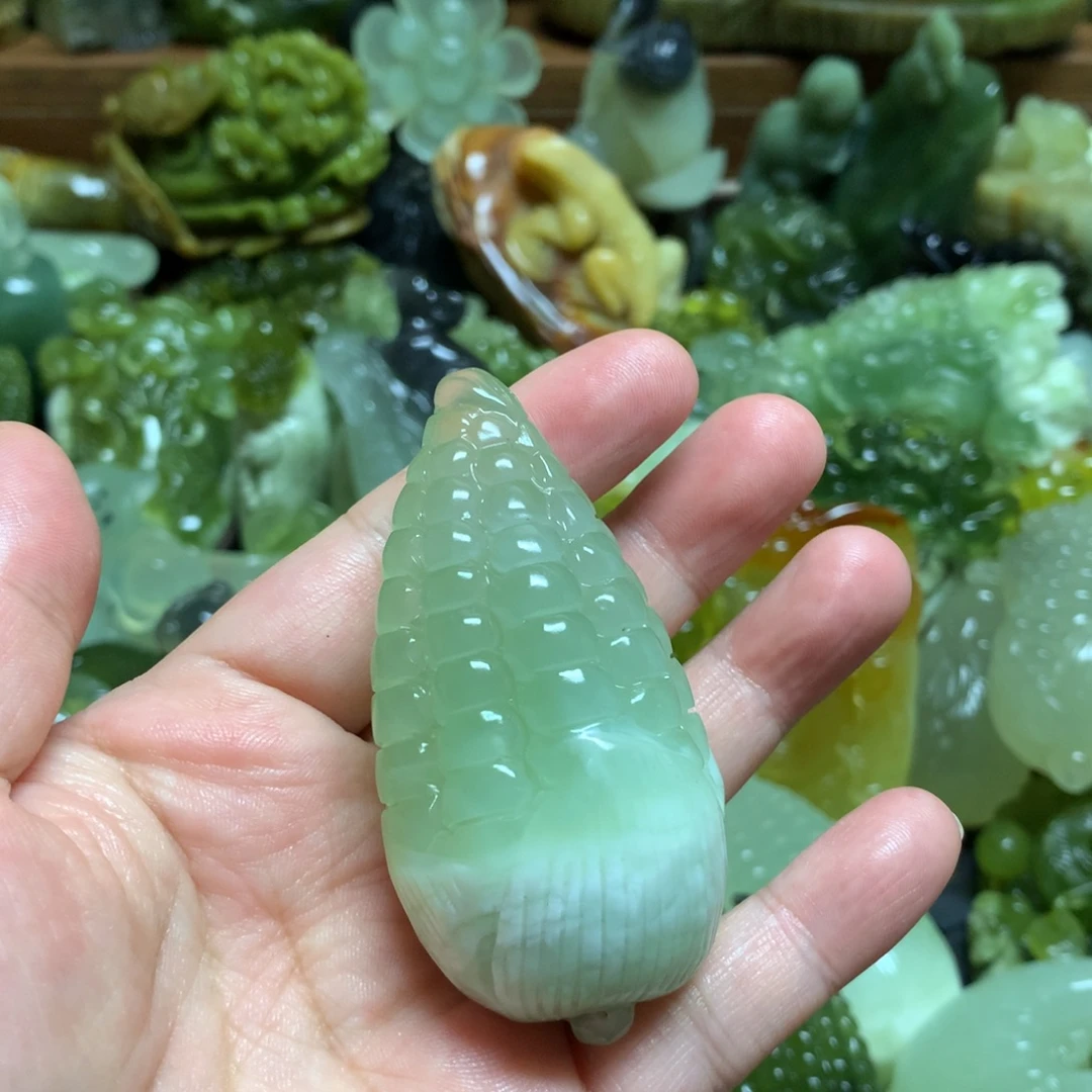 未镶嵌岫玉手把手把