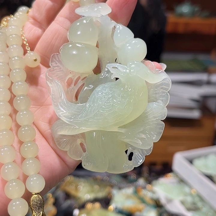 未镶嵌岫玉毛衣链
