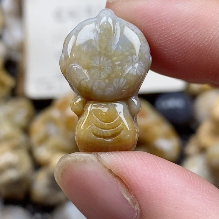 颈饰未镶嵌硅化珊瑚（珊瑚玉）小