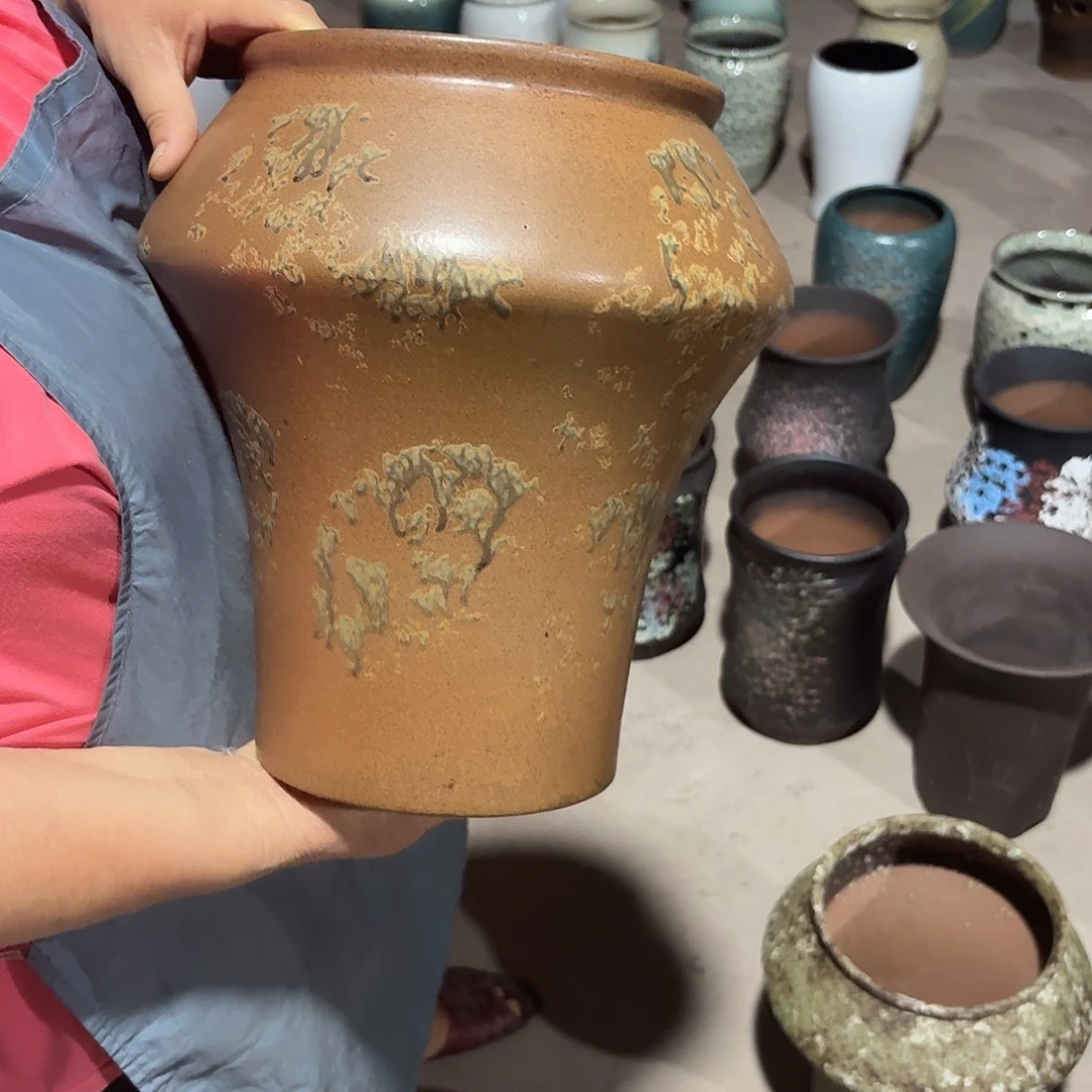 花盆紫砂口20高32