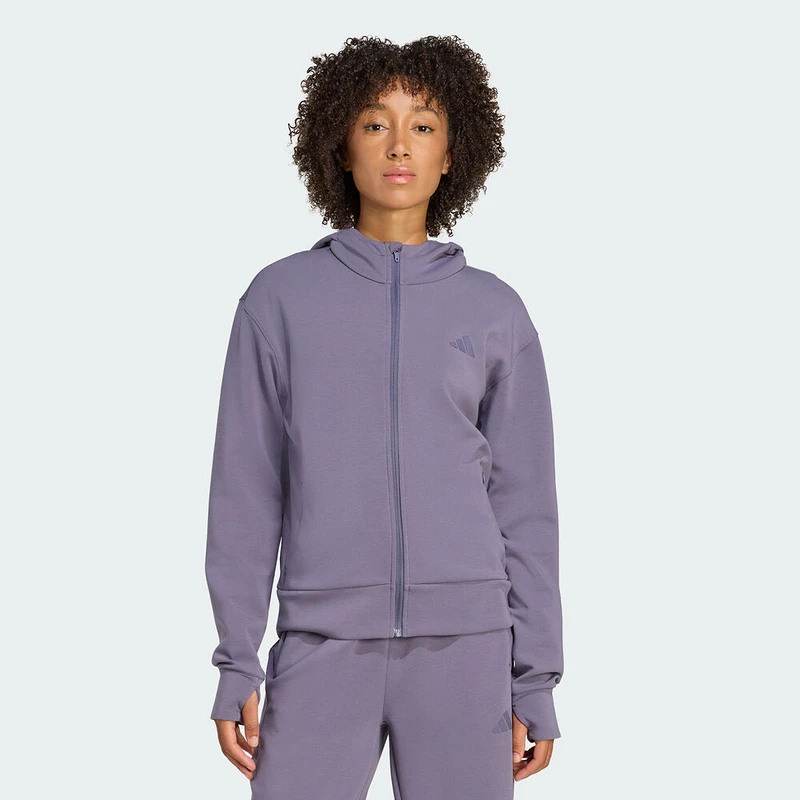 阿迪达斯 （adidas）女子D4T FZ HOODIE训练夹克外套JX7310