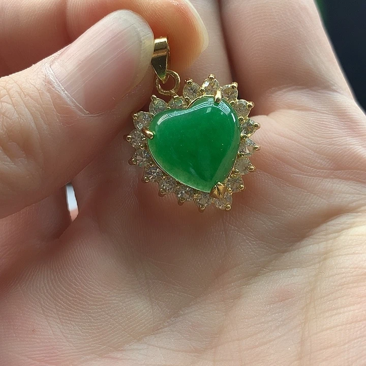 翡翠银S925镶嵌颈饰