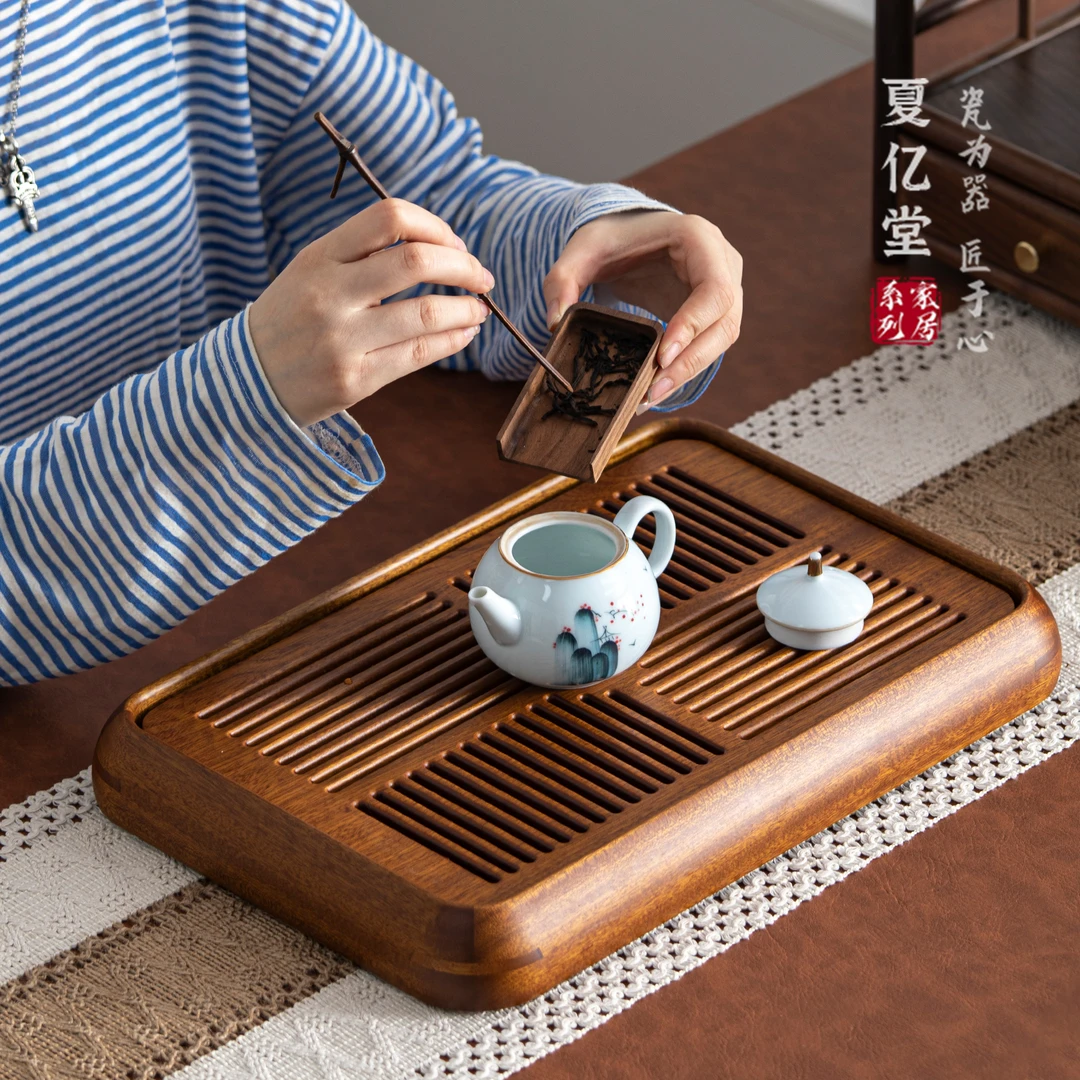 花梨木茶盘家用干湿两用小型高端实木干泡茶台托盘客厅储水式茶海
