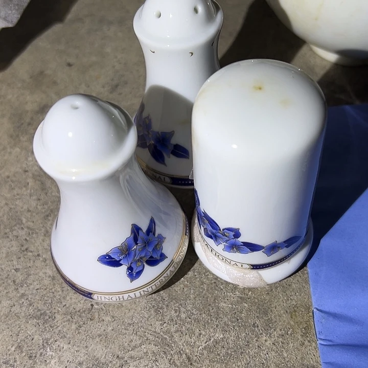 蓝金牡丹定制陶瓷