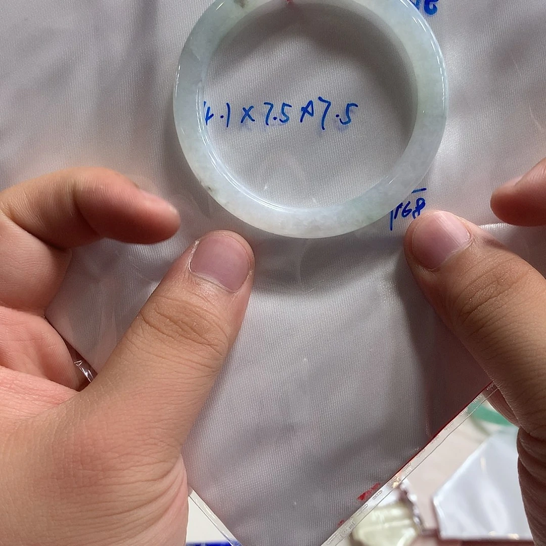 未镶嵌手镯翡翠天然a货翡翠细圆条54