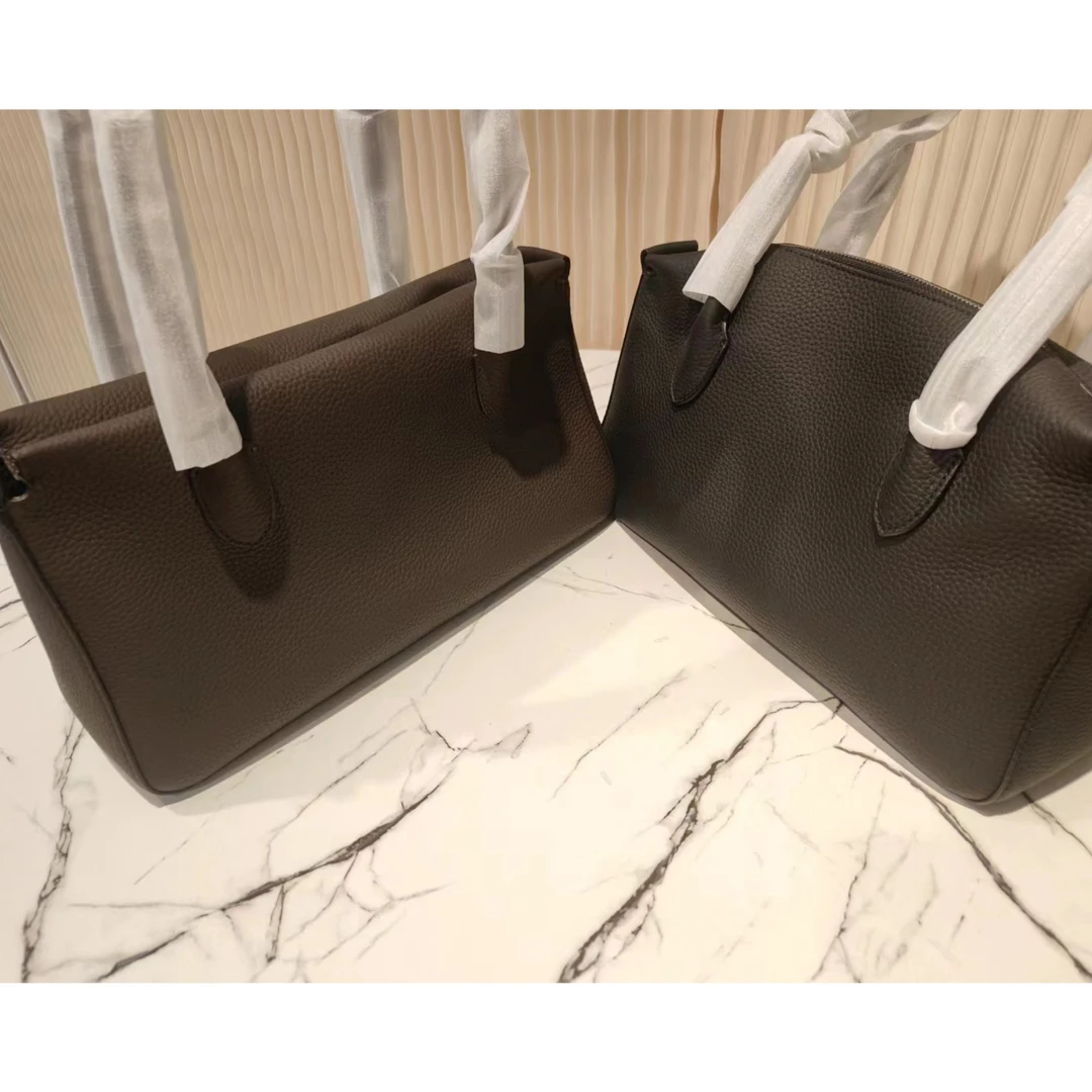 莞产新款百搭复古长方形牛皮单肩腋下手拎女包