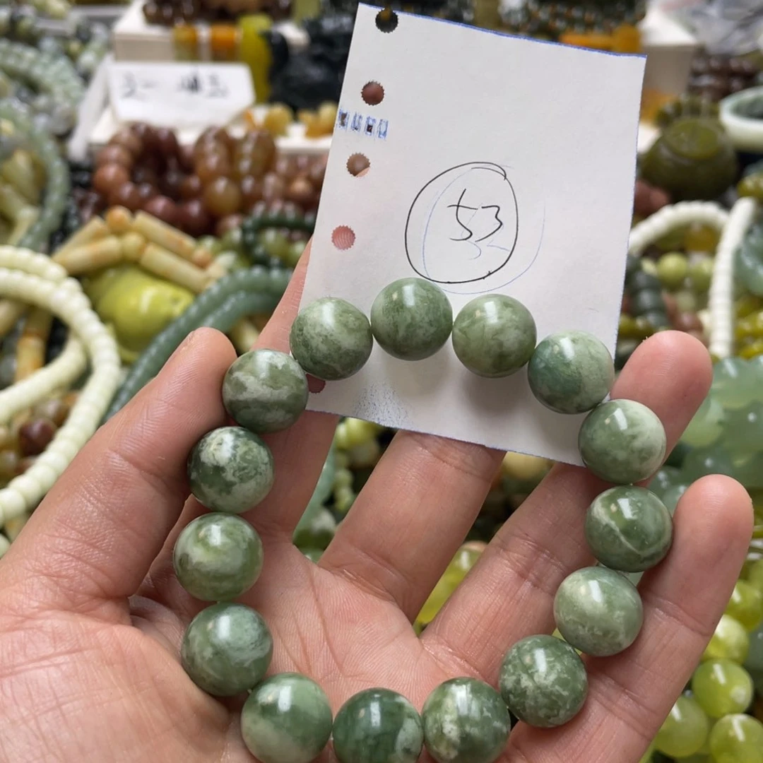 蛇纹石玉手链未镶嵌