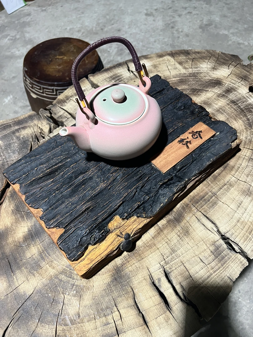 三国春秋·干泡台  创意家居装饰手工茶盘 香樟木：长32-宽15-高3