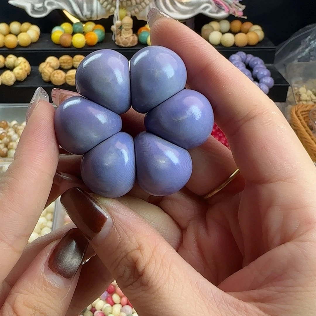 菩提根/象牙果手串微瑕牙果卡21紫色山竹手捻1个