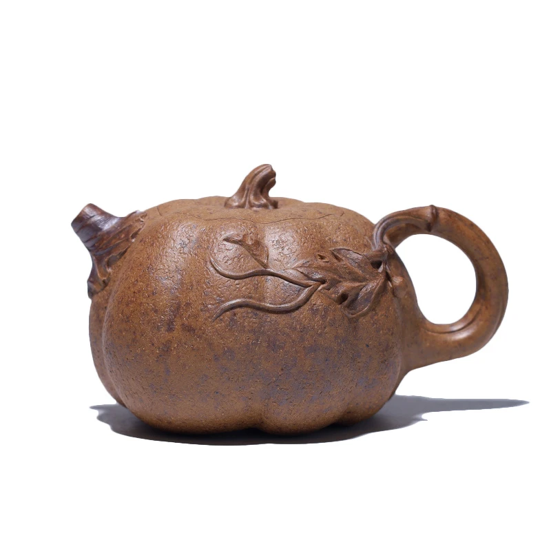 大吉羊柴烧 宜兴紫砂壶茶壶 原矿本山绿泥田园瓜香240ml徐顺伟