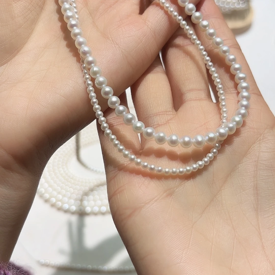 颈饰淡水珍珠银S925镶嵌