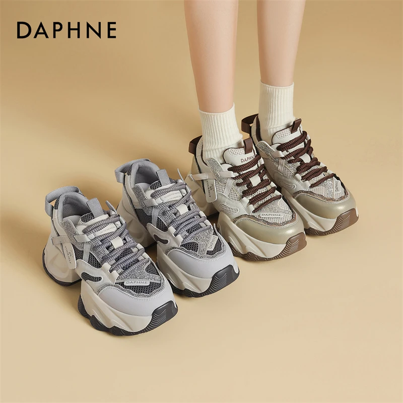 【蛇年新款】达芙妮2025年蛇年新款水钻厚底老爹鞋炸街百搭休闲鞋