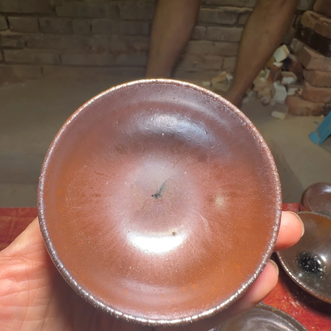 柴烧建盏茶盏茶杯557