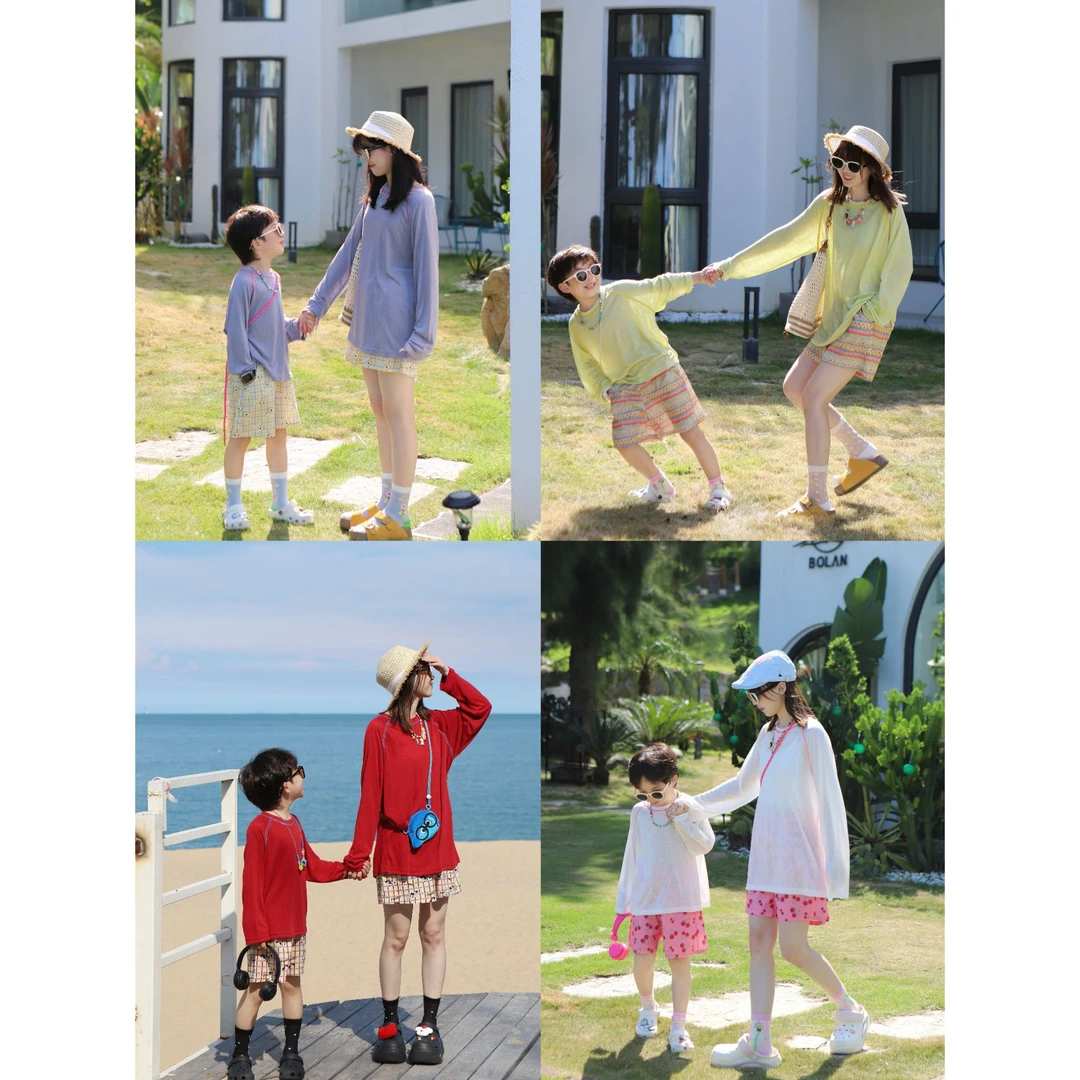 伟伟同款【大手牵小手】2025夏亲子莱赛尔upf50+防晒衫WW0794
