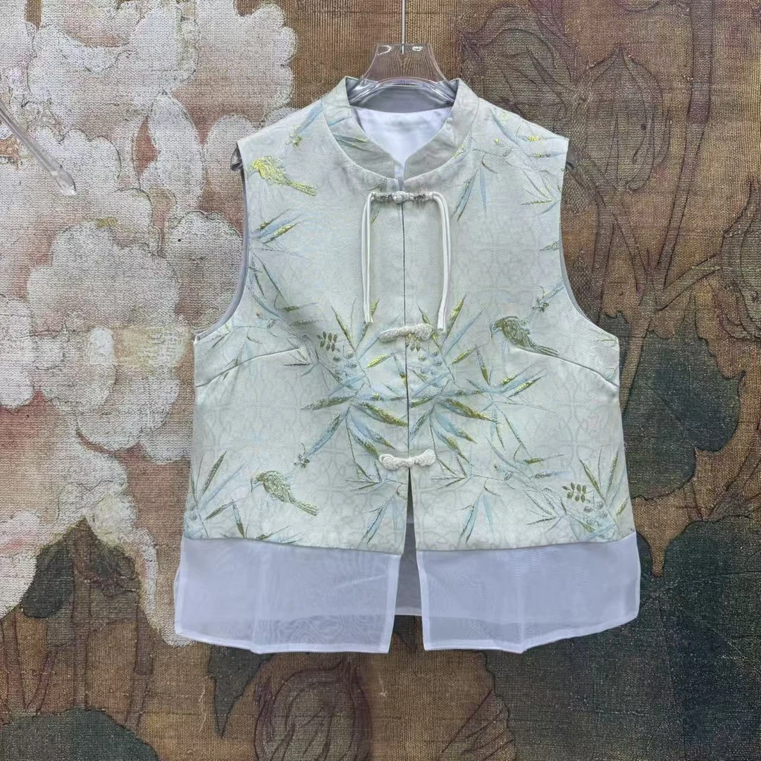 2025早春新款中式国风盘扣流苏高定复古提马夹设计感无袖上衣