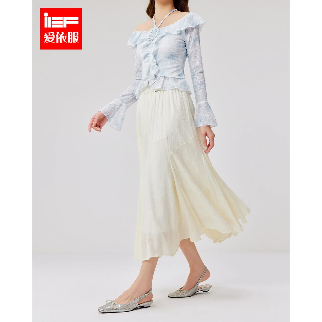 IEF/爱依服半身裙2025春夏新款法式温柔小女人气质通勤百搭单裙