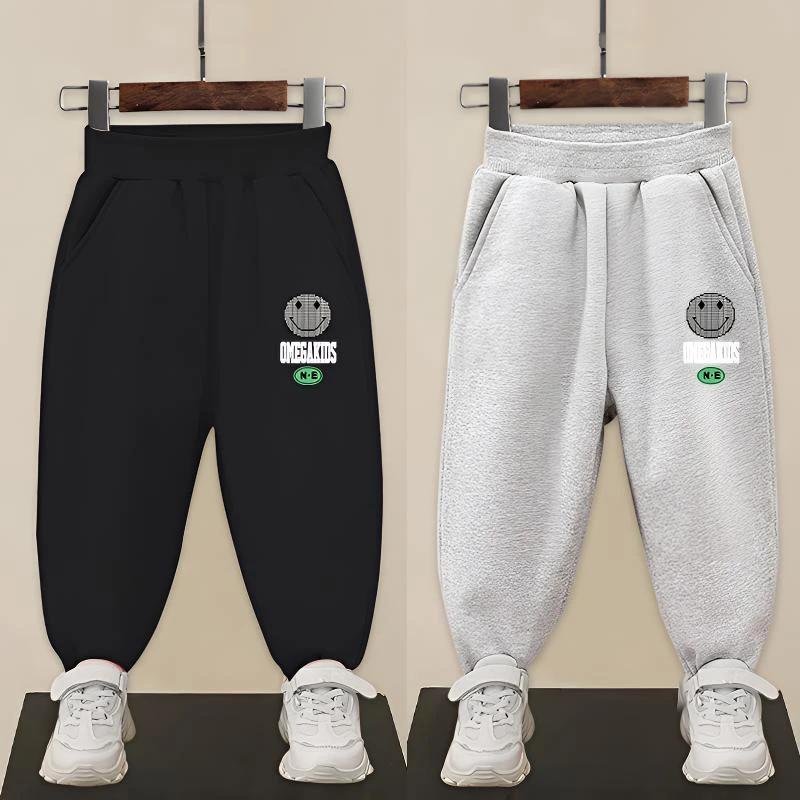 儿童裤子春秋季男童女童宝宝休闲裤运动裤男童裤子宽松休闲卫裤潮