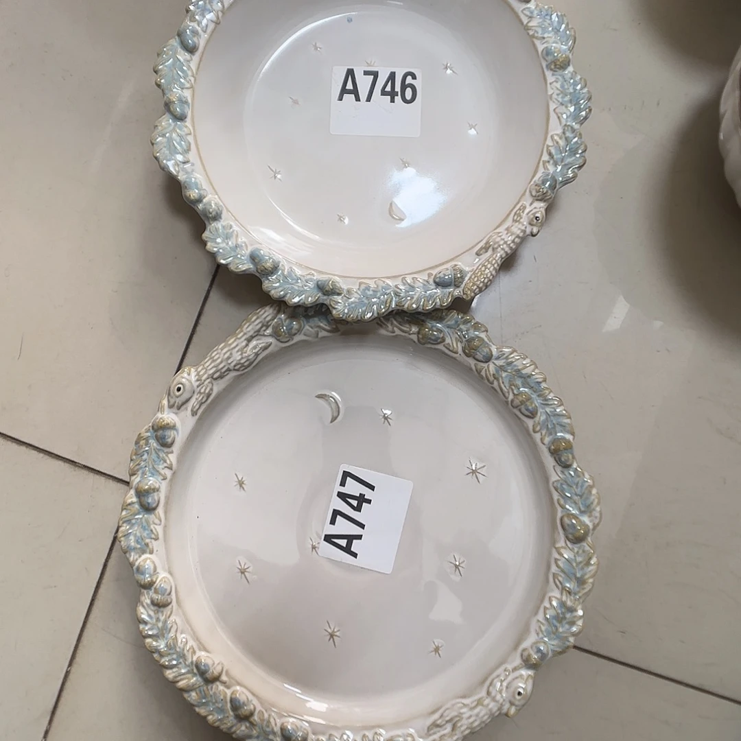 瓷片瑕疵特价陶瓷大盘深盘