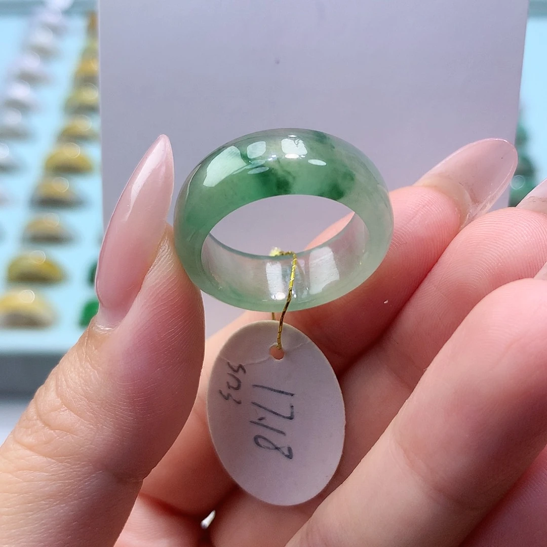 未镶嵌戒指翡翠1718圈