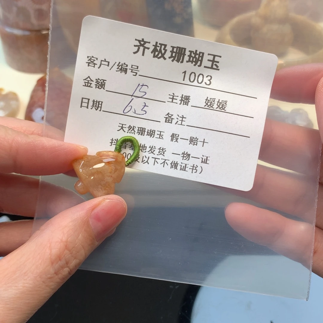 硅化珊瑚（珊瑚玉）未镶嵌颈饰随**安