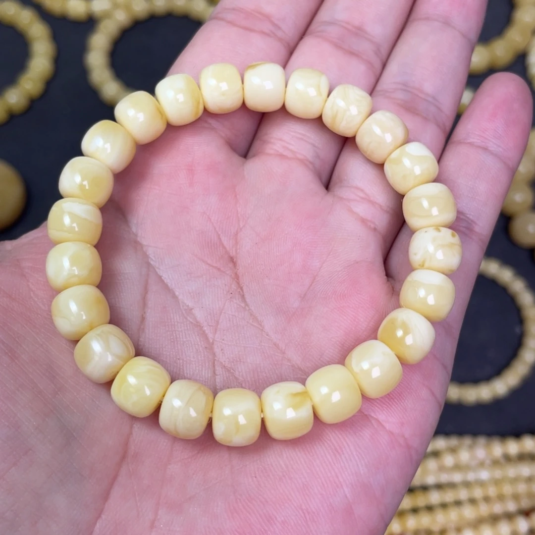 蜜蜡未镶嵌裸石蜜蜡手串9.5mm