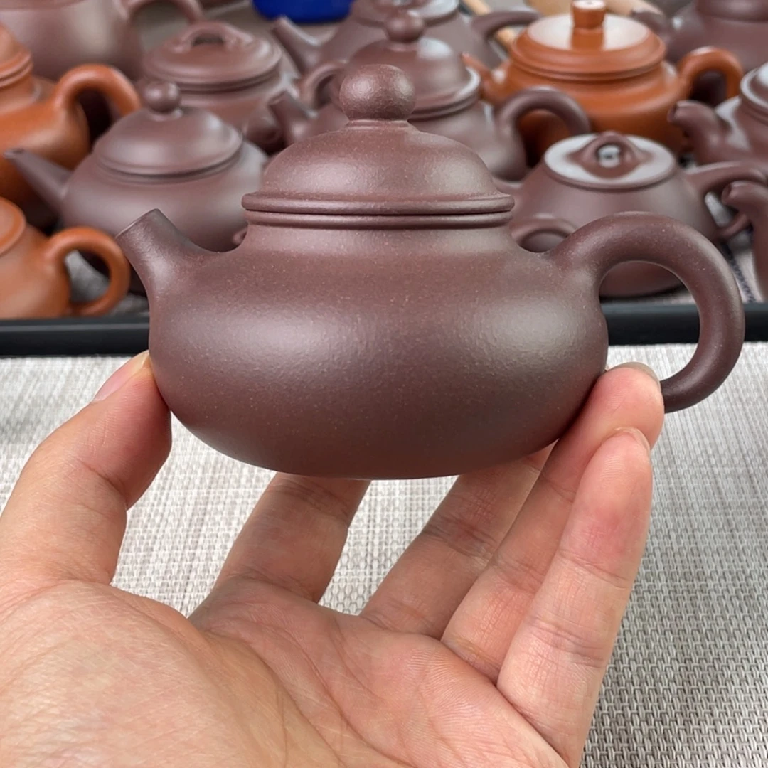 紫砂茶壶半手工老紫泥容天壶150cc