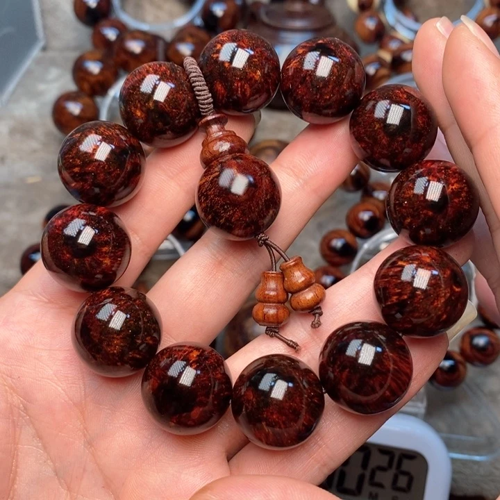 黄花梨/降香黄檀武**中紫油梨成品加工手串