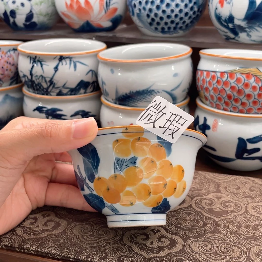 釉下彩纯手绘微瑕