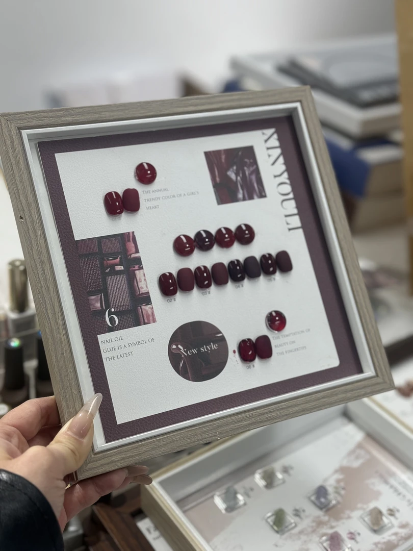 简薇喜宝专场：6色安可拉红暗红色小套系美甲店专用甲油胶