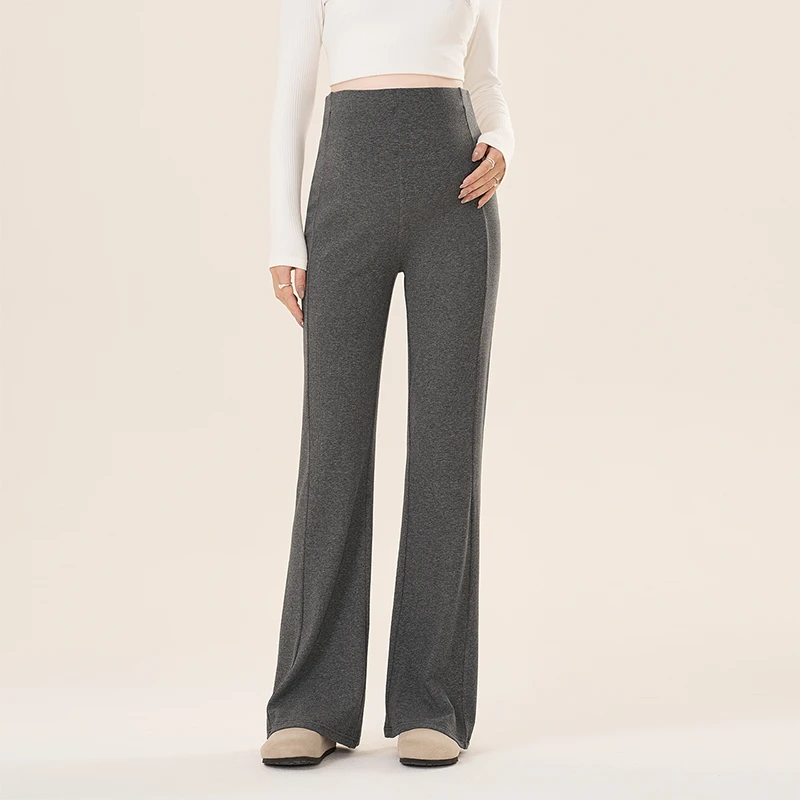孕妇喇叭裤秋冬外穿2025新款小个子无托腹休闲长裤加绒加厚微喇裤