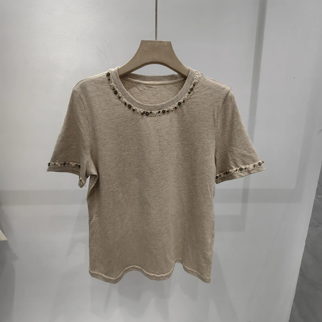 【麦丝】波西米亚风休闲时尚百搭宽松显瘦小众设计感T恤 BW-88FV486