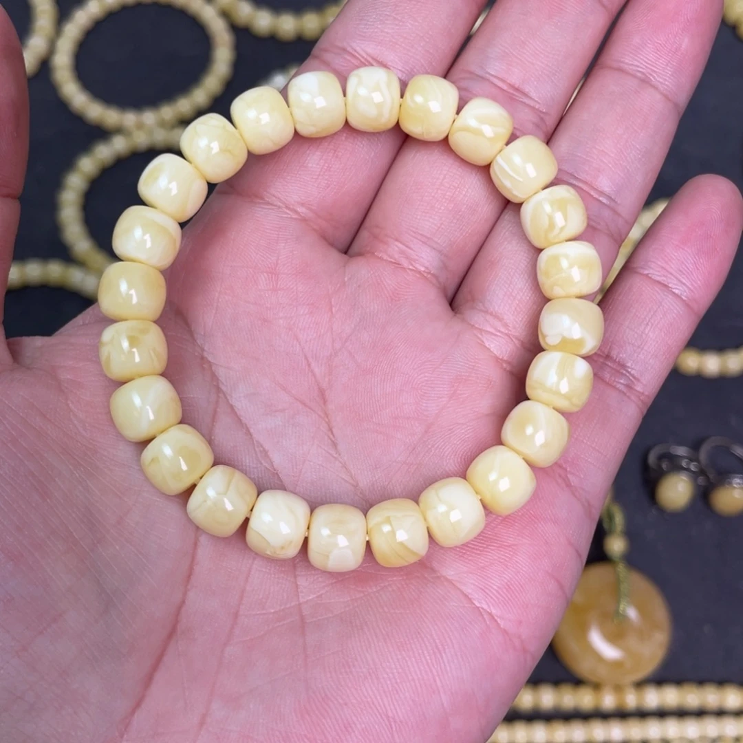 蜜蜡未镶嵌裸石蜜蜡手串9.3mm