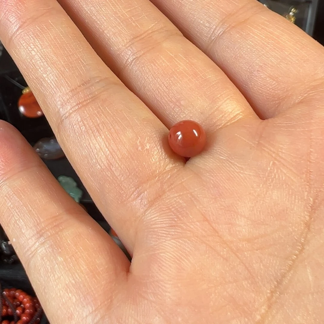 南红玛瑙单珠未镶嵌