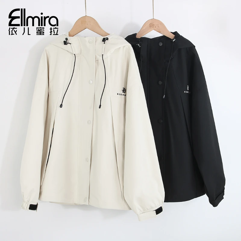 8909冲锋衣外套春装连帽开衫休闲上衣2025新款潮洋气时尚