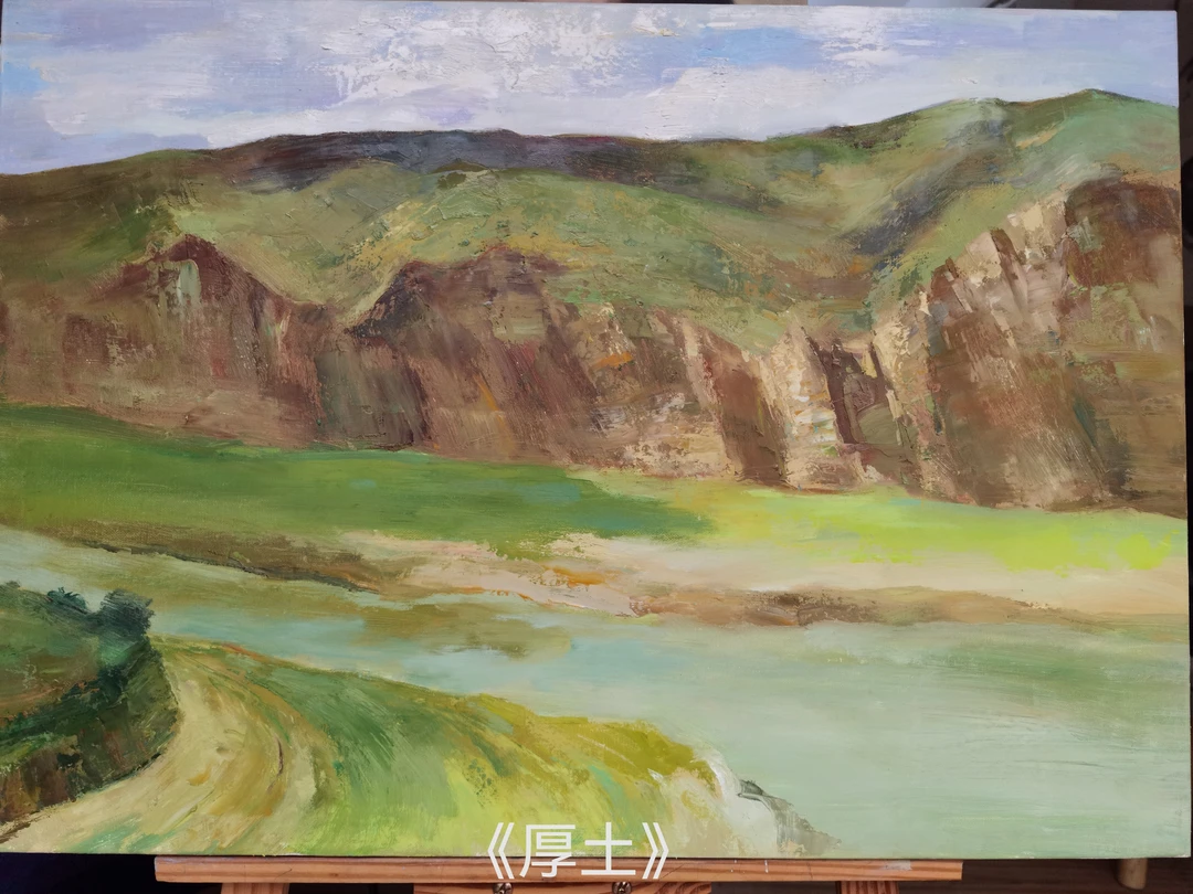 风景油画老牛湾50X70cm可投展家庭会所装饰大学生课堂作业