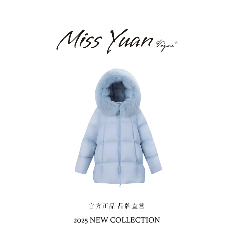 M.Y 媛总［黑天鹅！］款大毛领95白鹅绒泡芙感塞柔丝鹅绒服D598