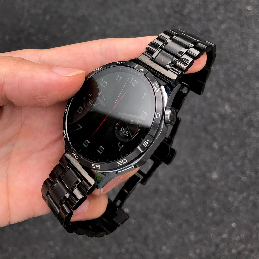 卡客风暴 新三珠适用华为手表GT5pro表带GT4不锈钢金属watch3小米