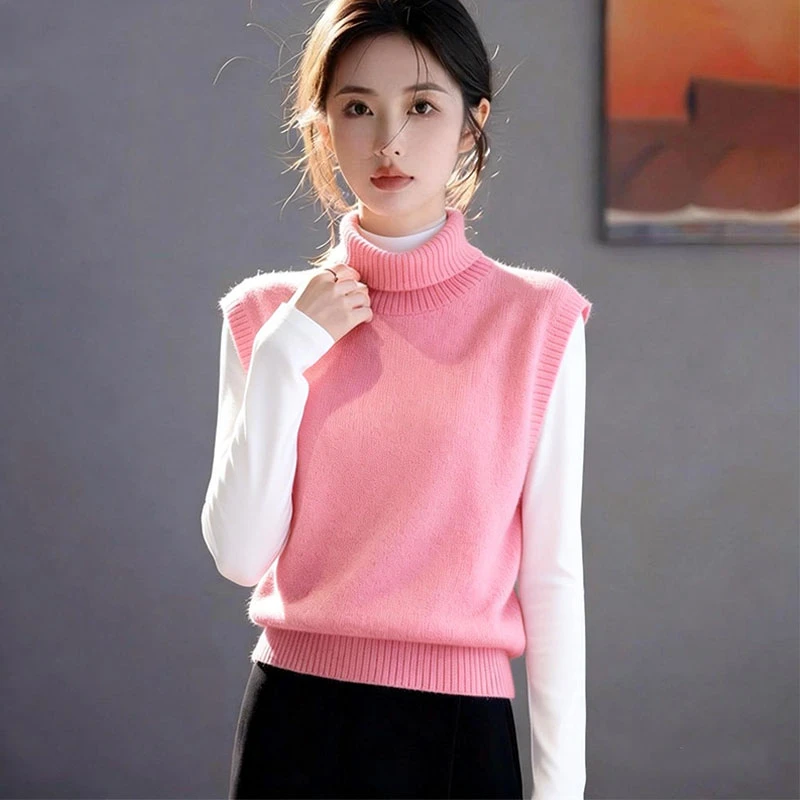 2025秋冬季新款痞帅炸街风女装高级感显瘦马甲打底衫两件套装爆款